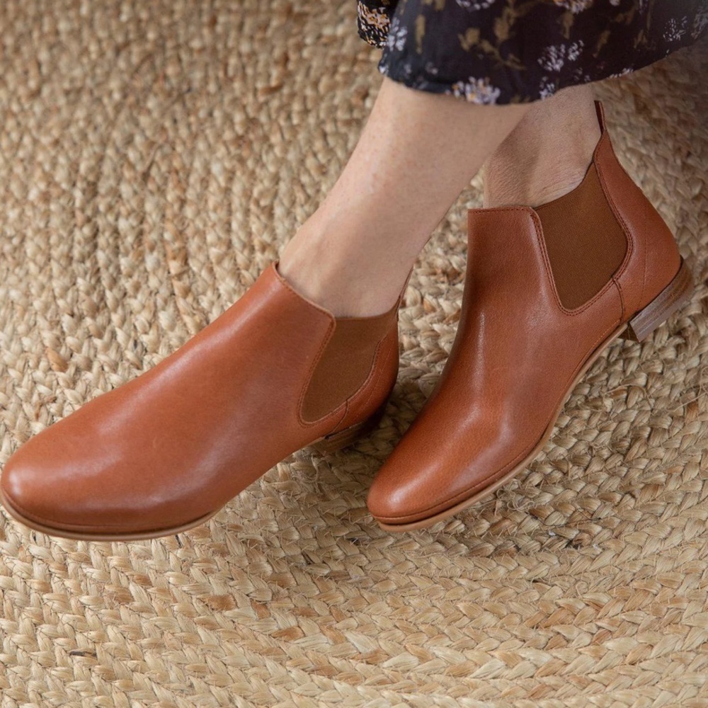 Ten Points leather Toulouse Chelsea boots — Cognac